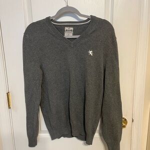 Men's Vintage Gray V-Neck Sweater